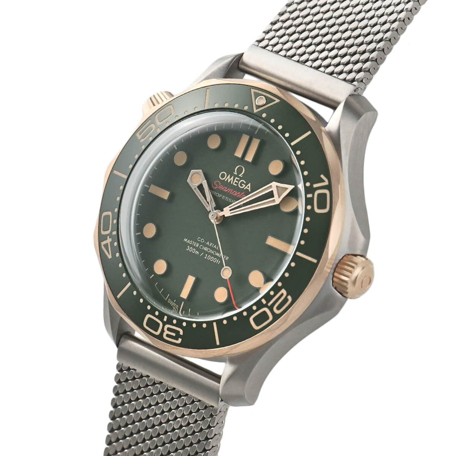 Omega Seamaster Diver 300m Bronze Gold On Titanium 210.90.42.20.10.001 New Full Set