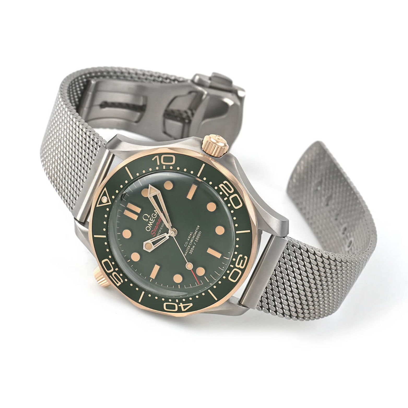 Omega Seamaster Diver 300m Bronze Gold On Titanium 210.90.42.20.10.001 New Full Set