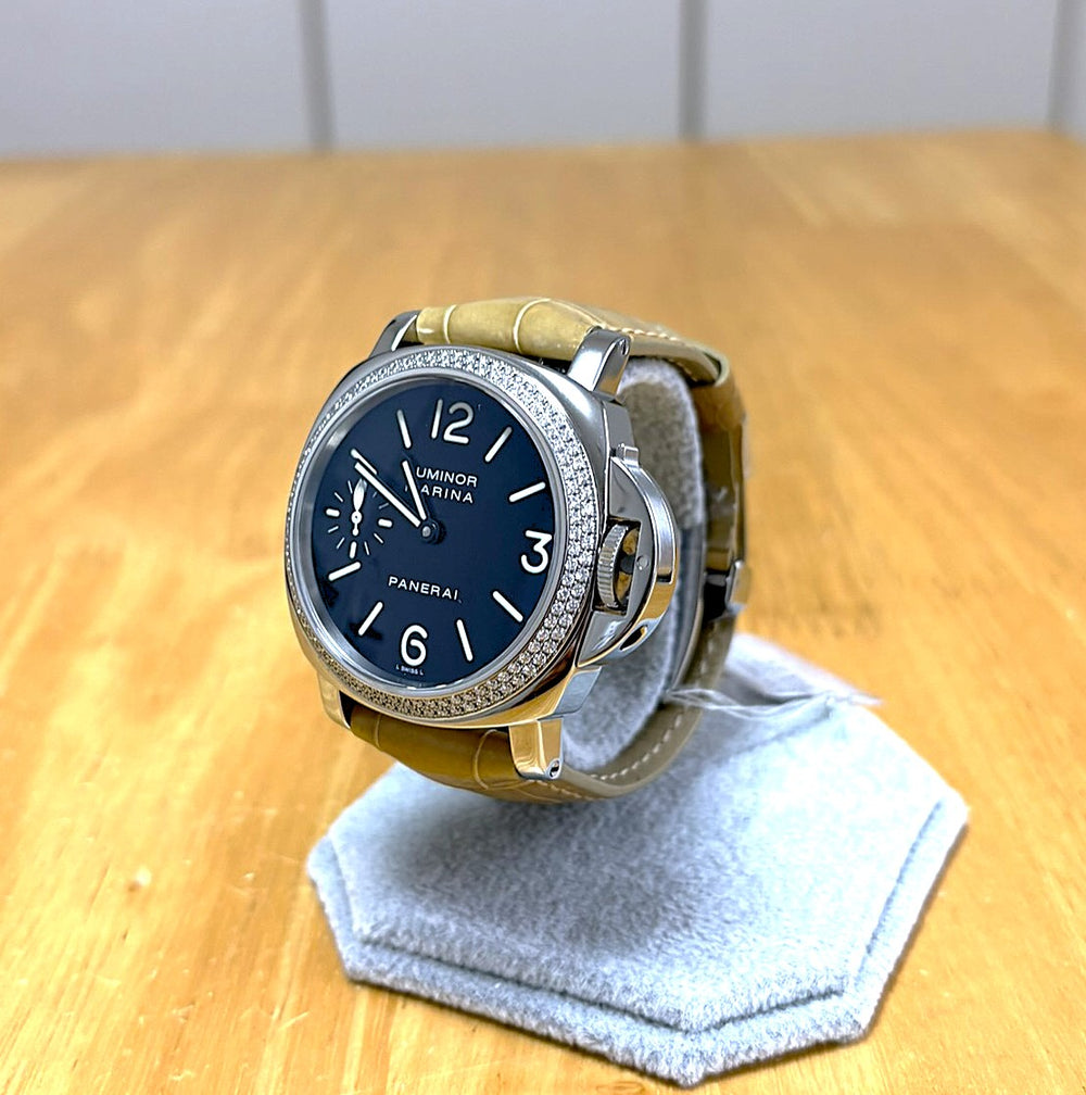Panerai Luminor Marina Manual Diamonds PAM00031 Limited only 40 Pieces Full Set (Used)