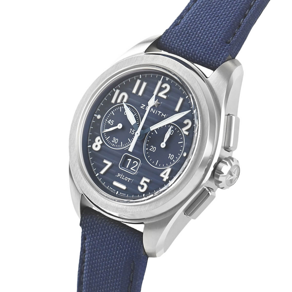 Zenith PILOT Big Date Flyback Boutique Edition 03.4000.365251.I003 New Full Set