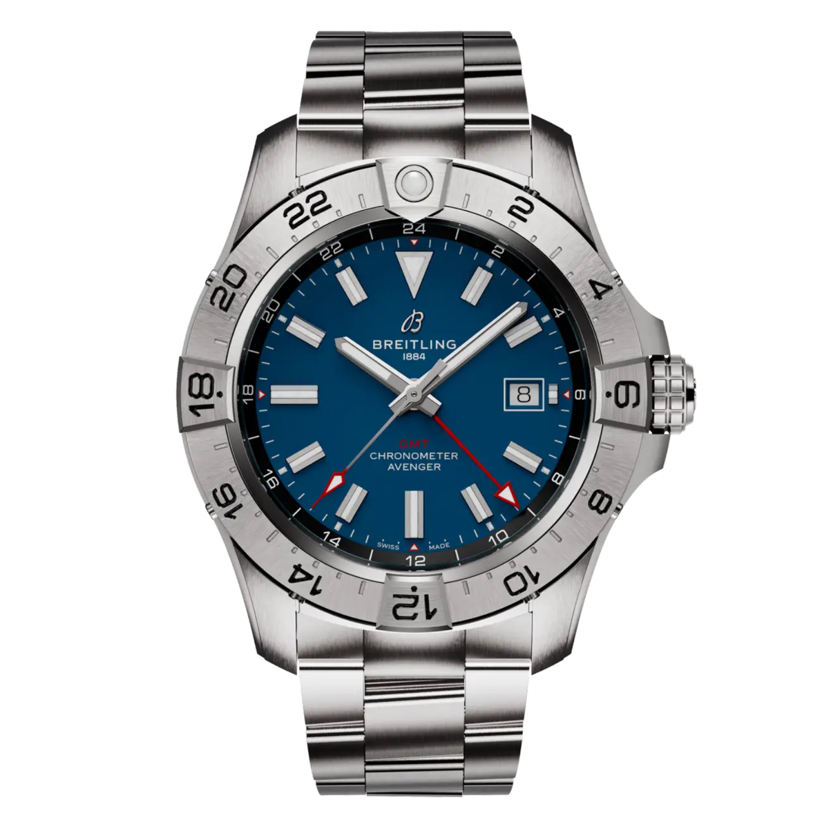 Breitling Avenger Automatic GMT 44 A32320101C1A1 New Full Set