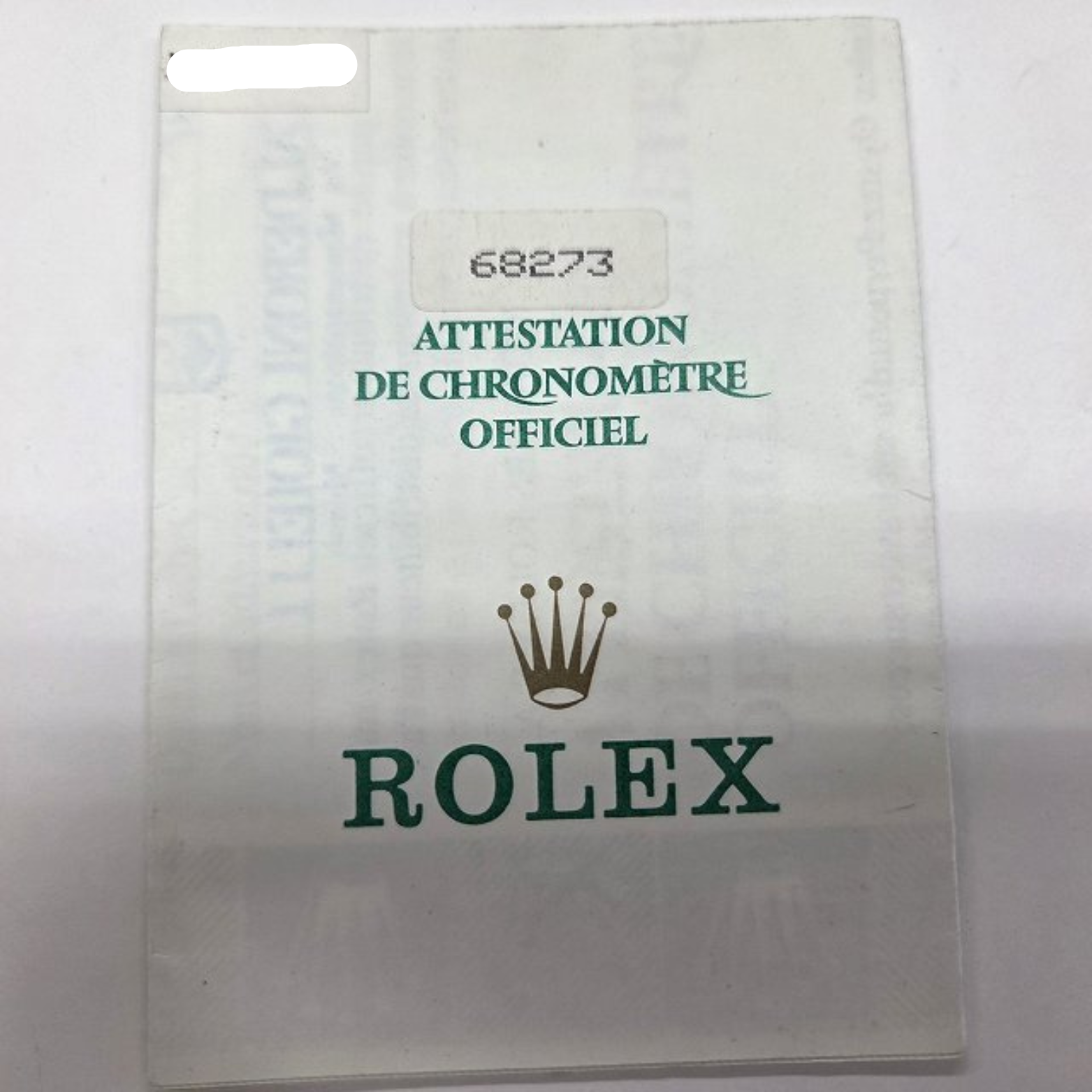 Rolex Datejust 31mm Black 68273 Unworn