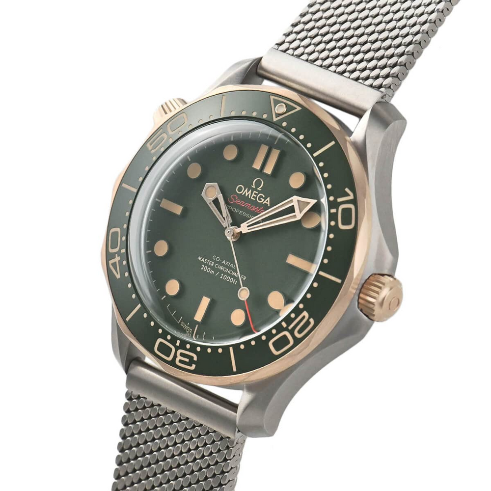 Omega Seamaster Diver 300m Bronze Gold On Titanium 210.90.42.20.10.001 New Full Set