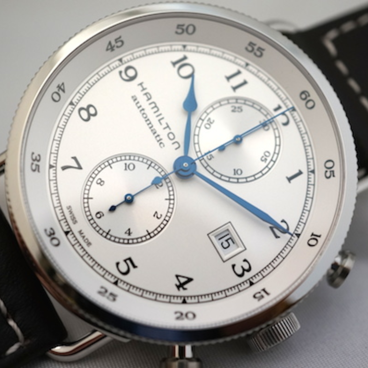 Hamilton Khaki Navy Pioneer Auto Chrono H77706553 New Full Set