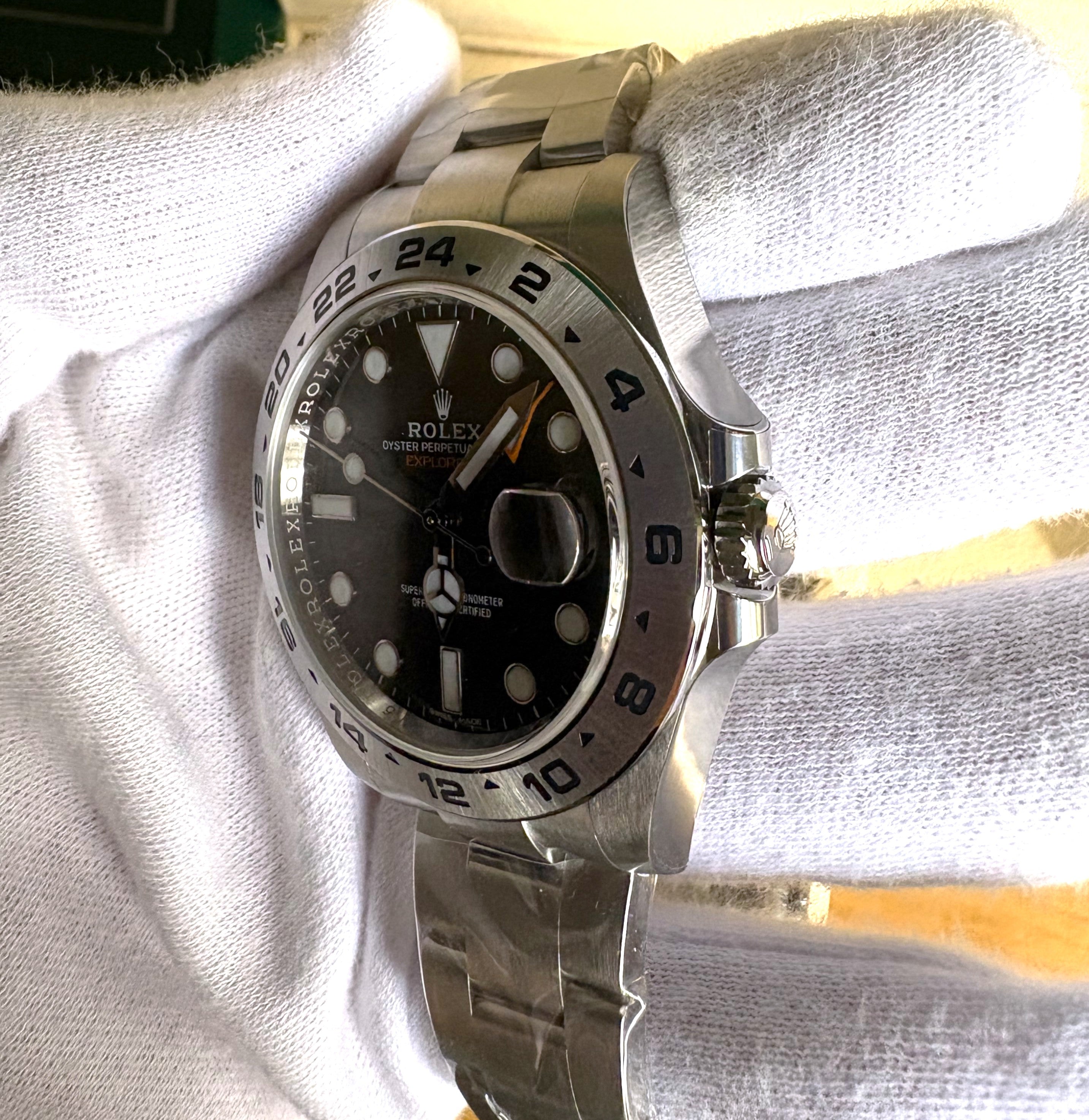 Rolex Explorer II 216570 New Full Set