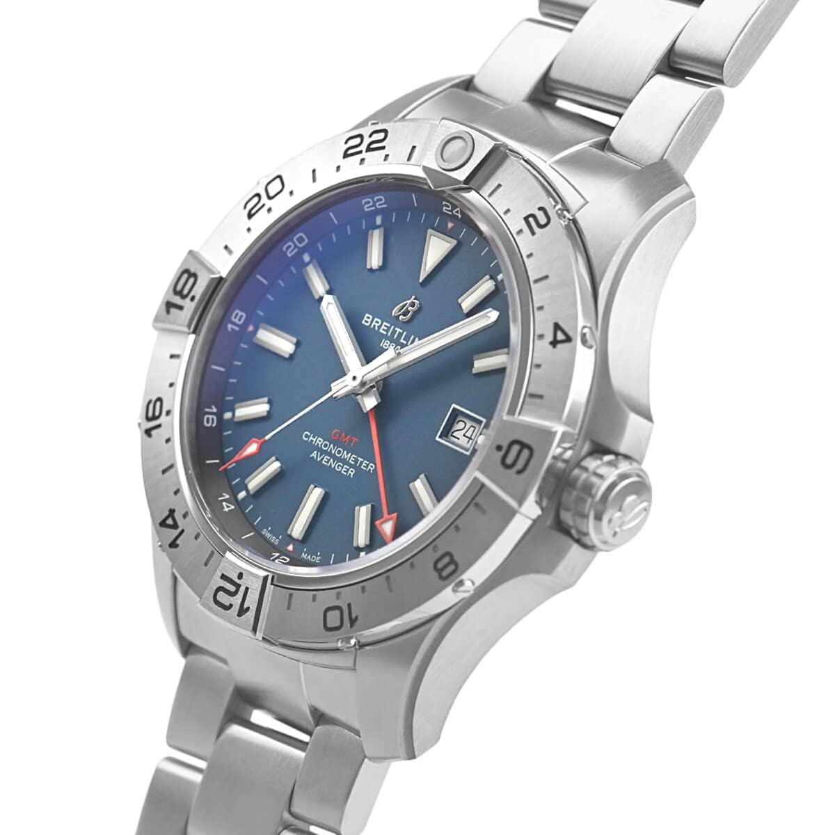 Breitling Avenger Automatic GMT 44 A32320101C1A1 New Full Set