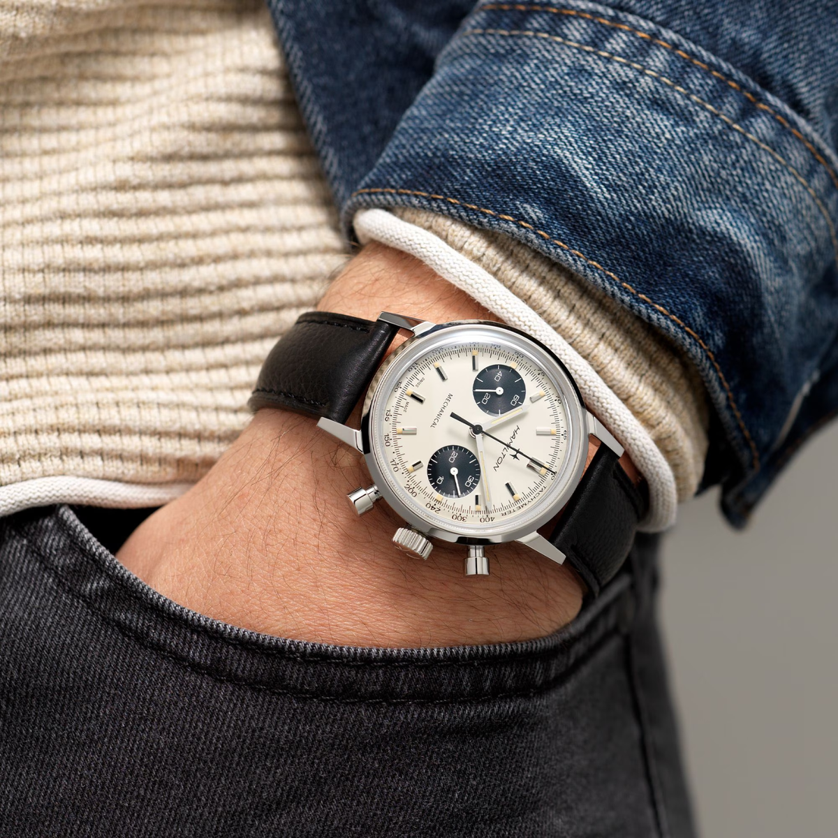Hamilton American Classic Intra-Matic Chronograph H38429710 New Full Set