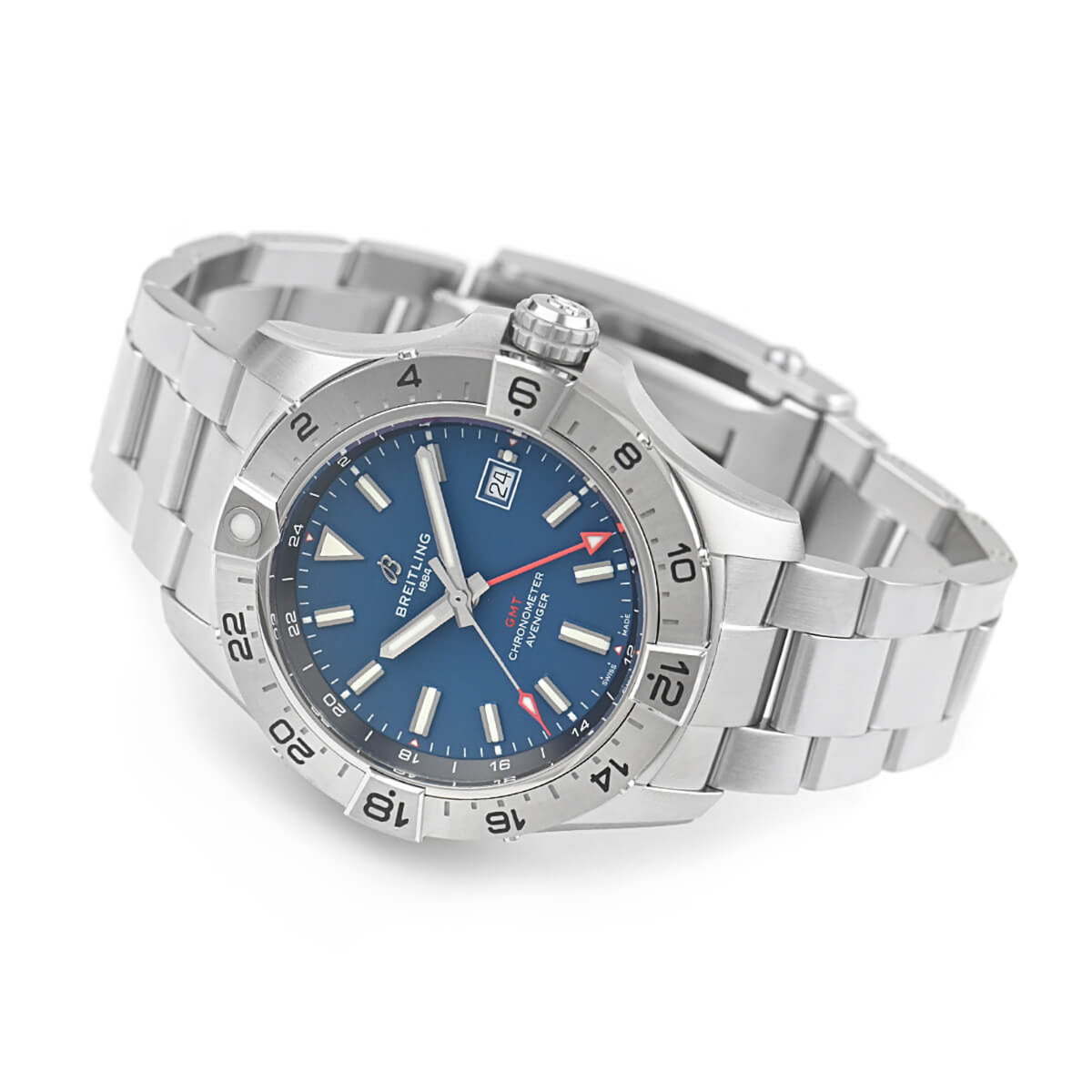 Breitling Avenger Automatic GMT 44 A32320101C1A1 New Full Set