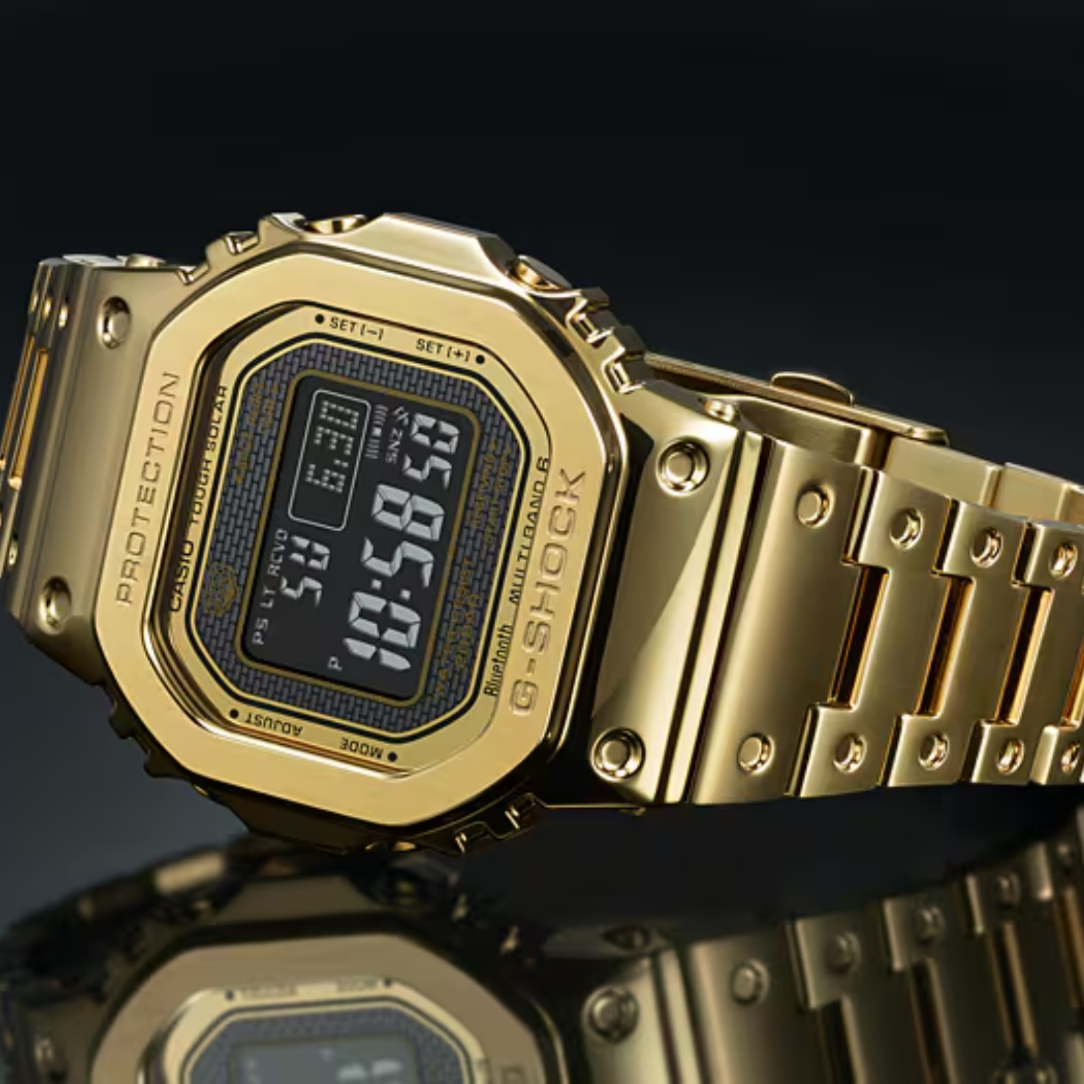 極美品 G-SHOCK GMW-B5000GD-9JF ゴールド メタル CASIO G-shock GMW-B5000GD-9JF Solar Full Metal Gold – Time Japan