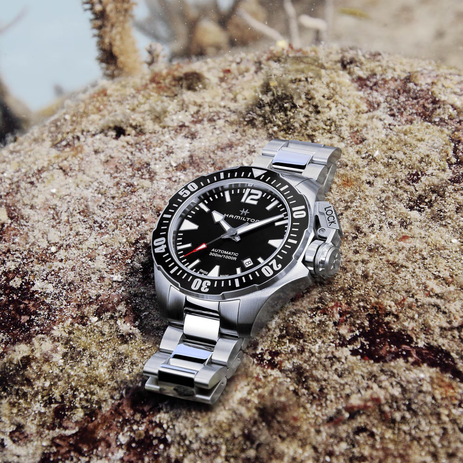 HAMILTON Khaki Navy Frogman H77605135