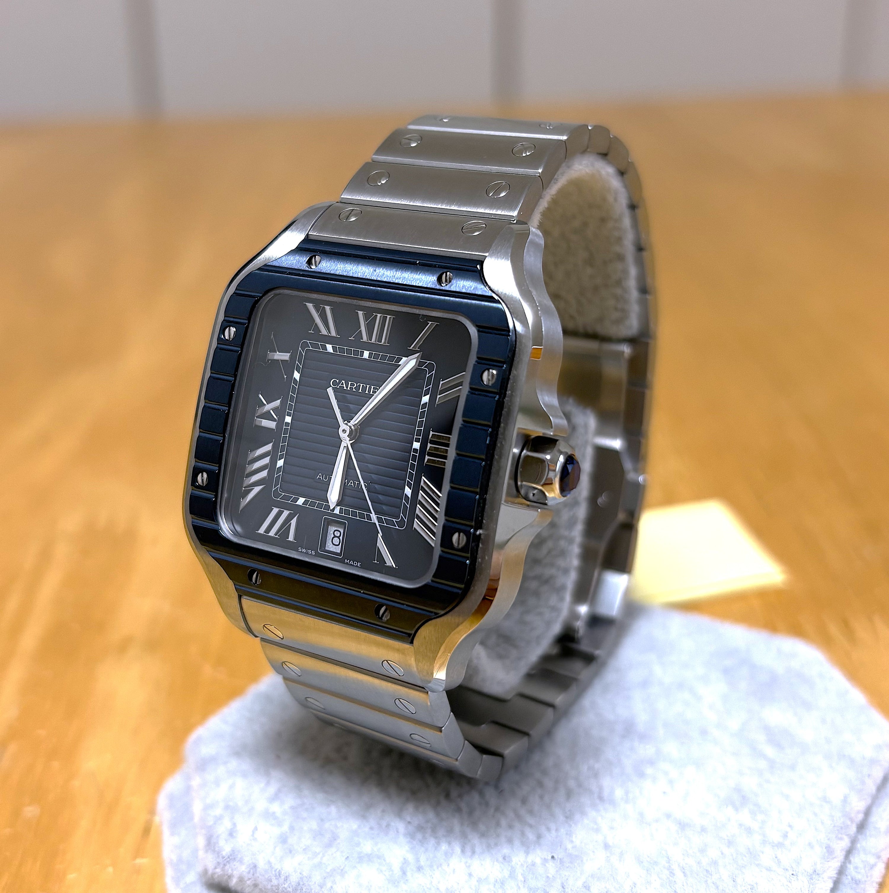 Cartier Santos De Cartier Blue Dial WSSA0048 Unworn / Full Set