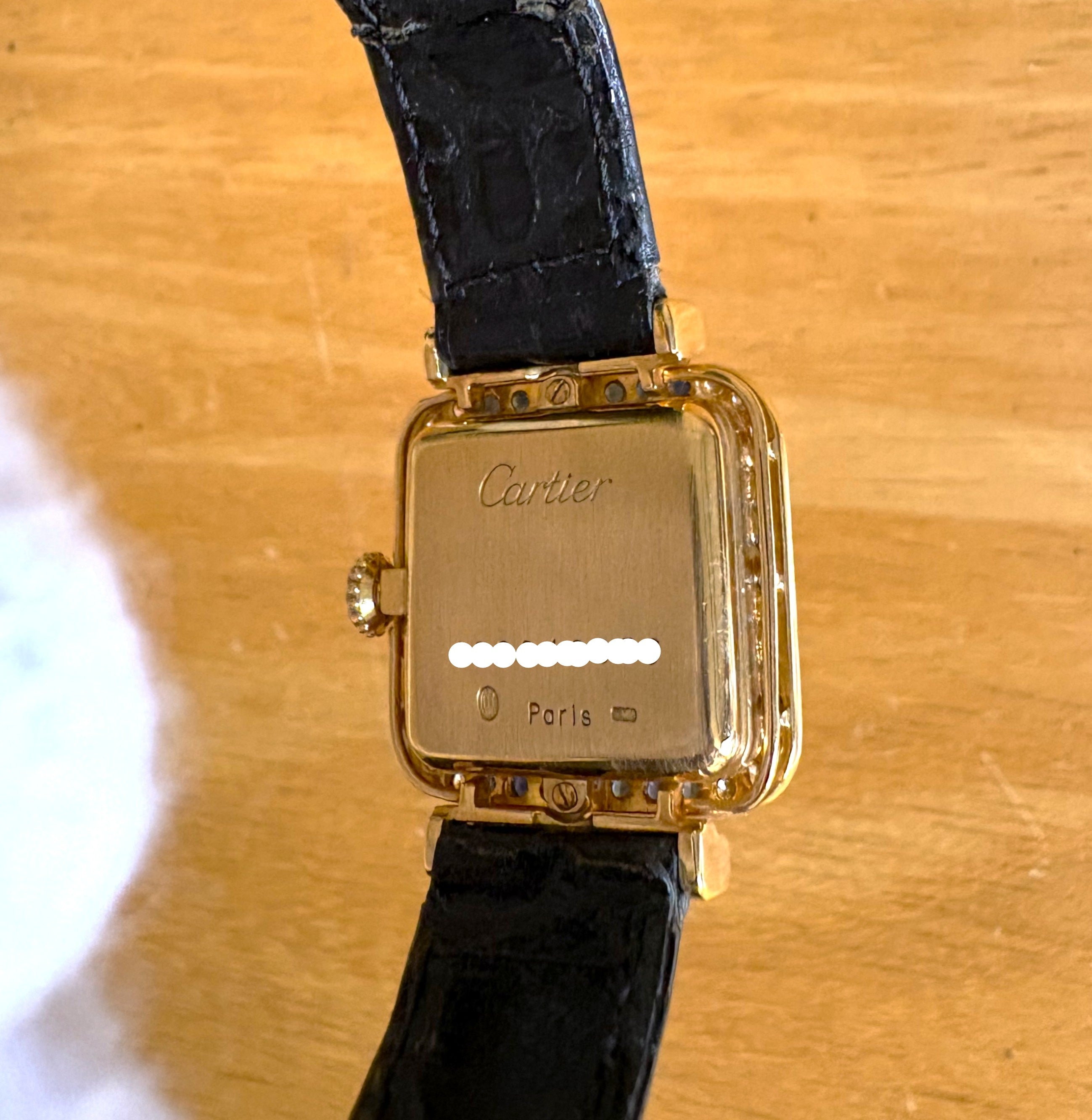 Cartier Yellow-Gold Sapphire and Diamond Watch Unworn / Full Set
