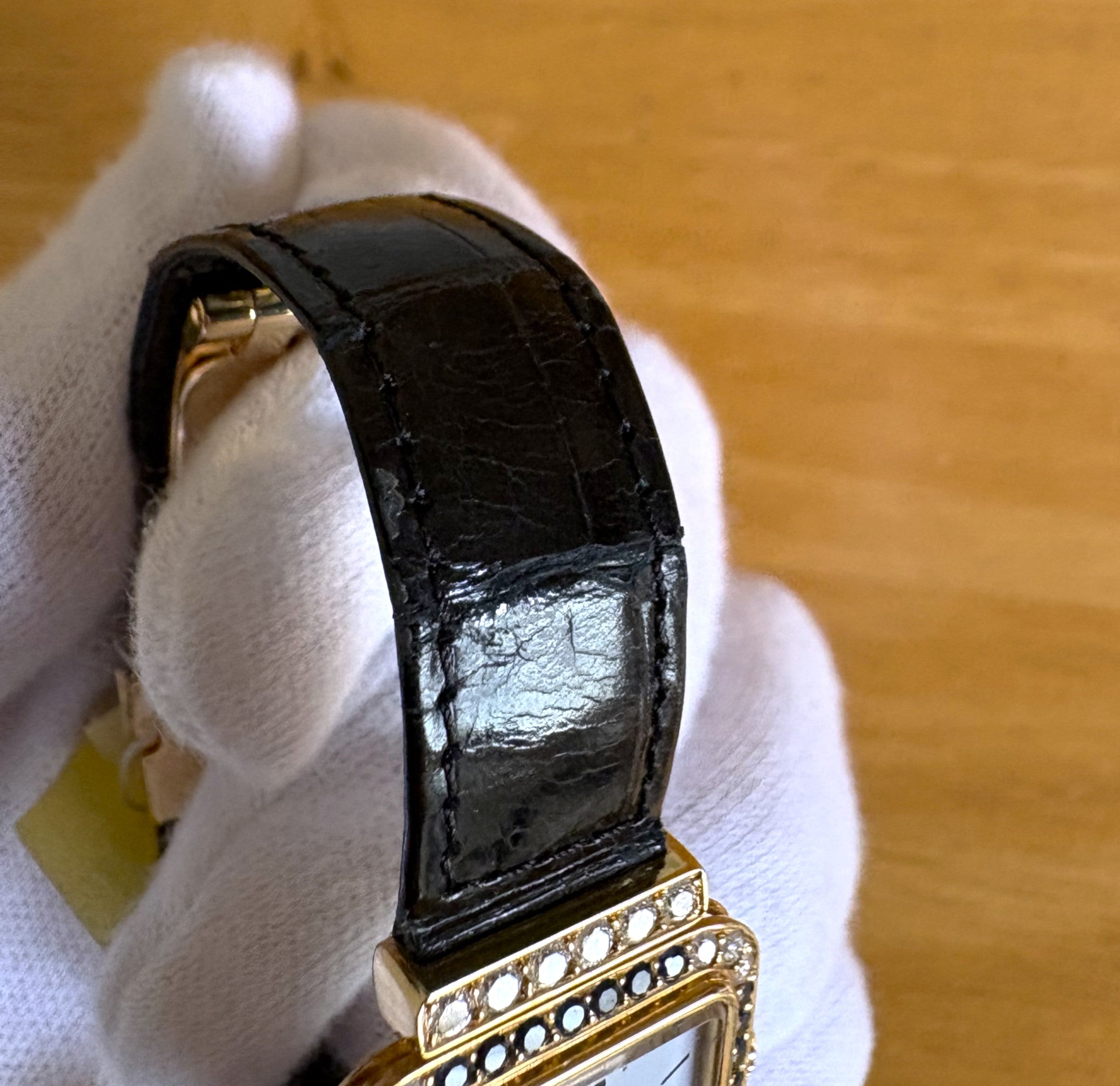 Cartier Yellow-Gold Sapphire and Diamond Watch Unworn / Full Set