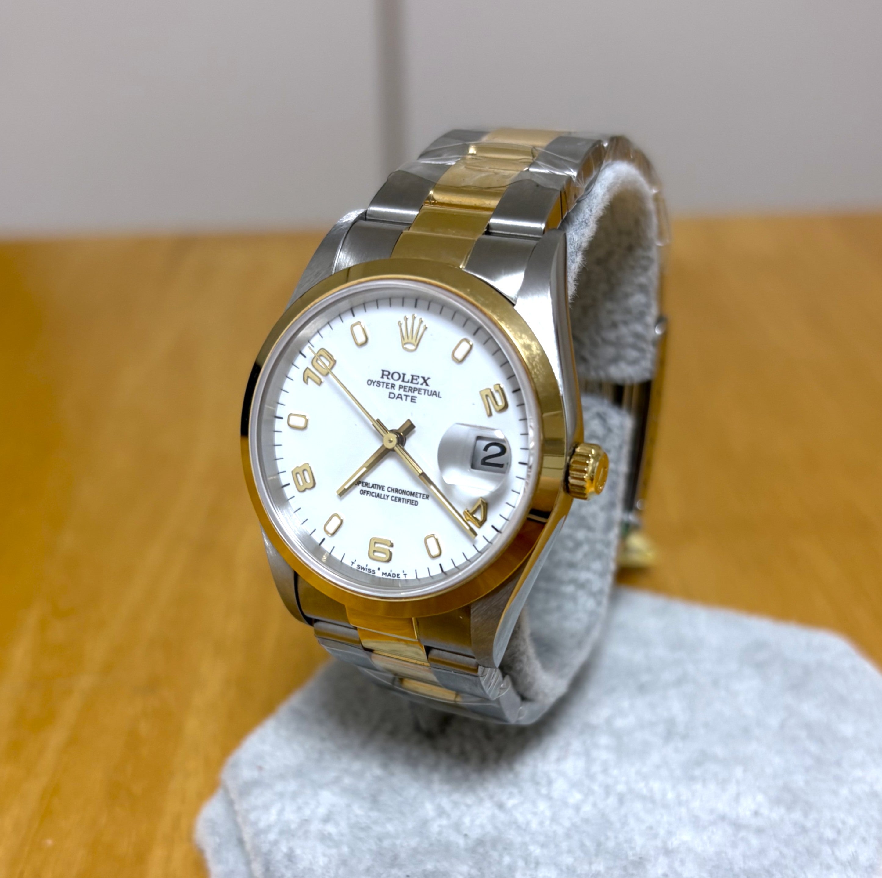 Rolex Oyster Perpetual Date White Dial 15203 Unworn with papers