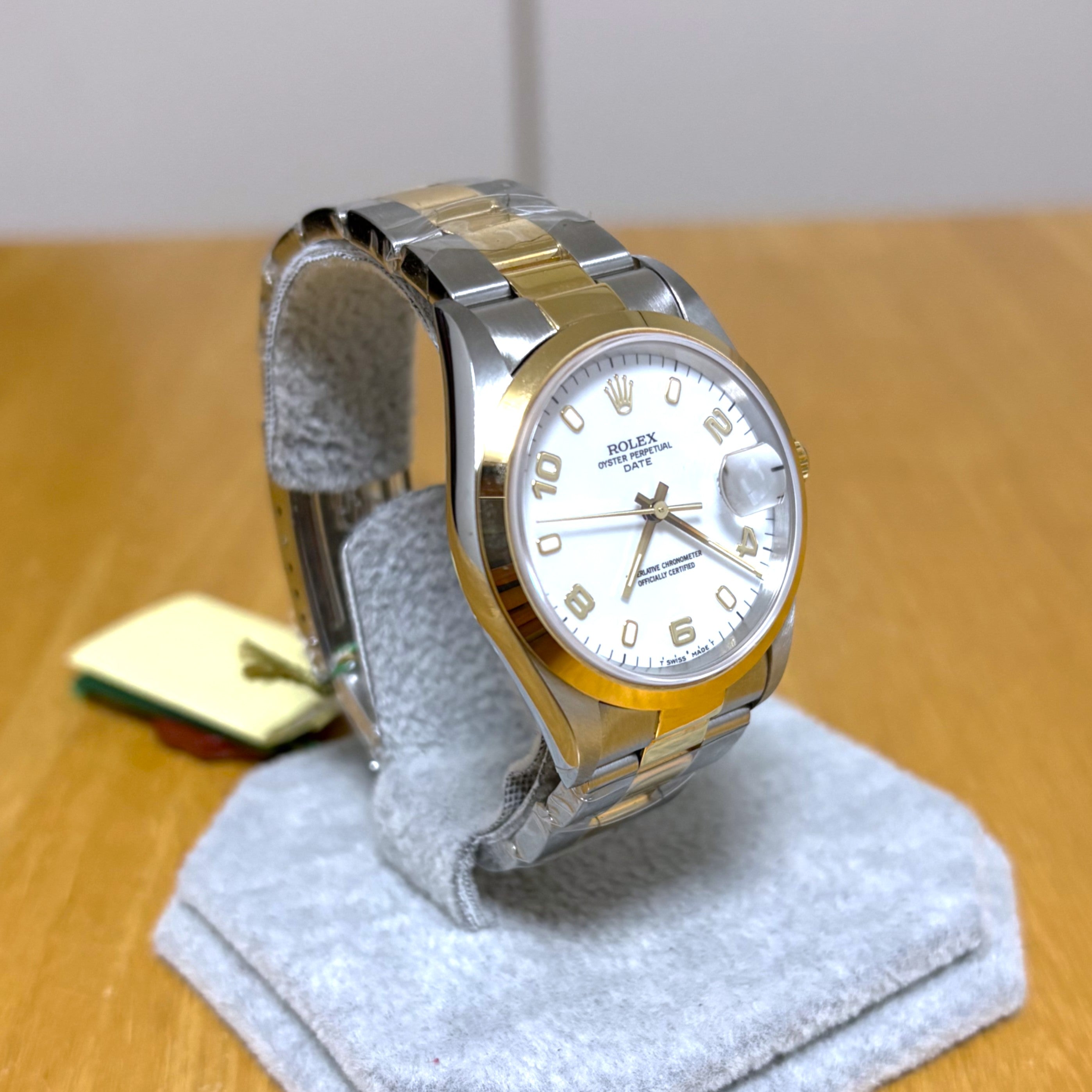 Rolex Oyster Perpetual Date White Dial 15203 Unworn with papers