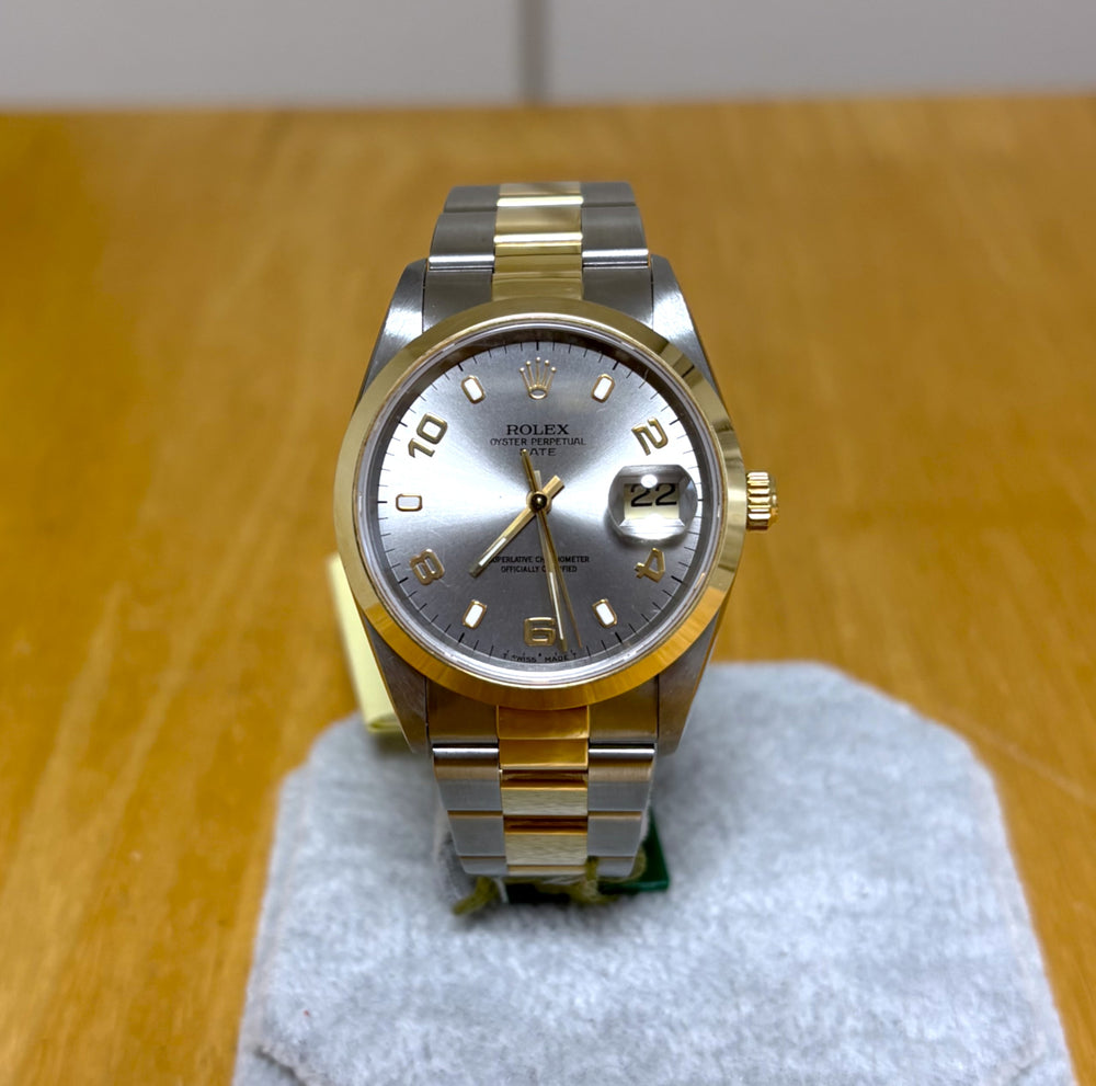 Rolex Oyster Perpetual Date Grey Dial 15203 Unworn with papers