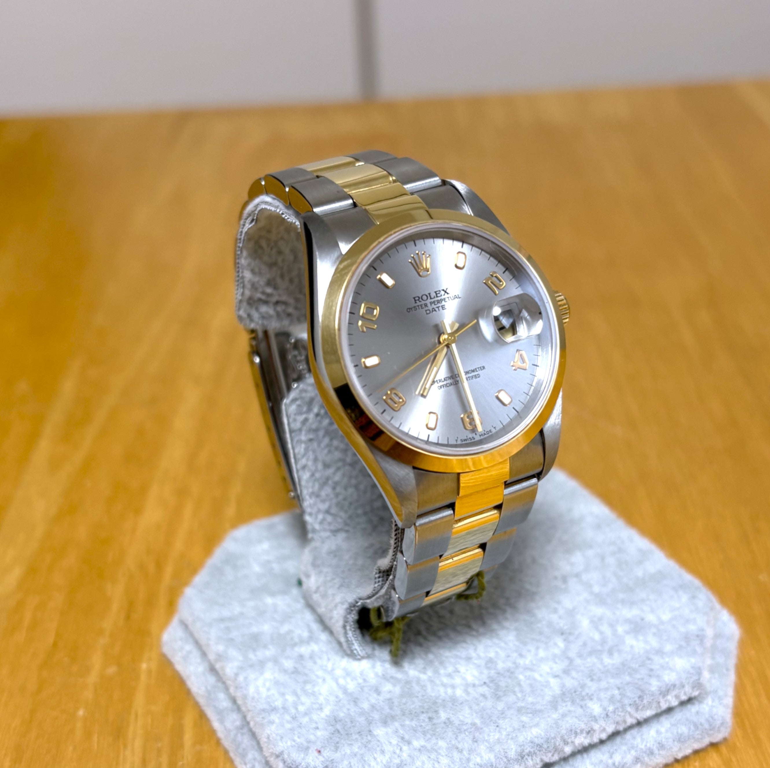 Rolex Oyster Perpetual Date Grey Dial 15203 Unworn with papers