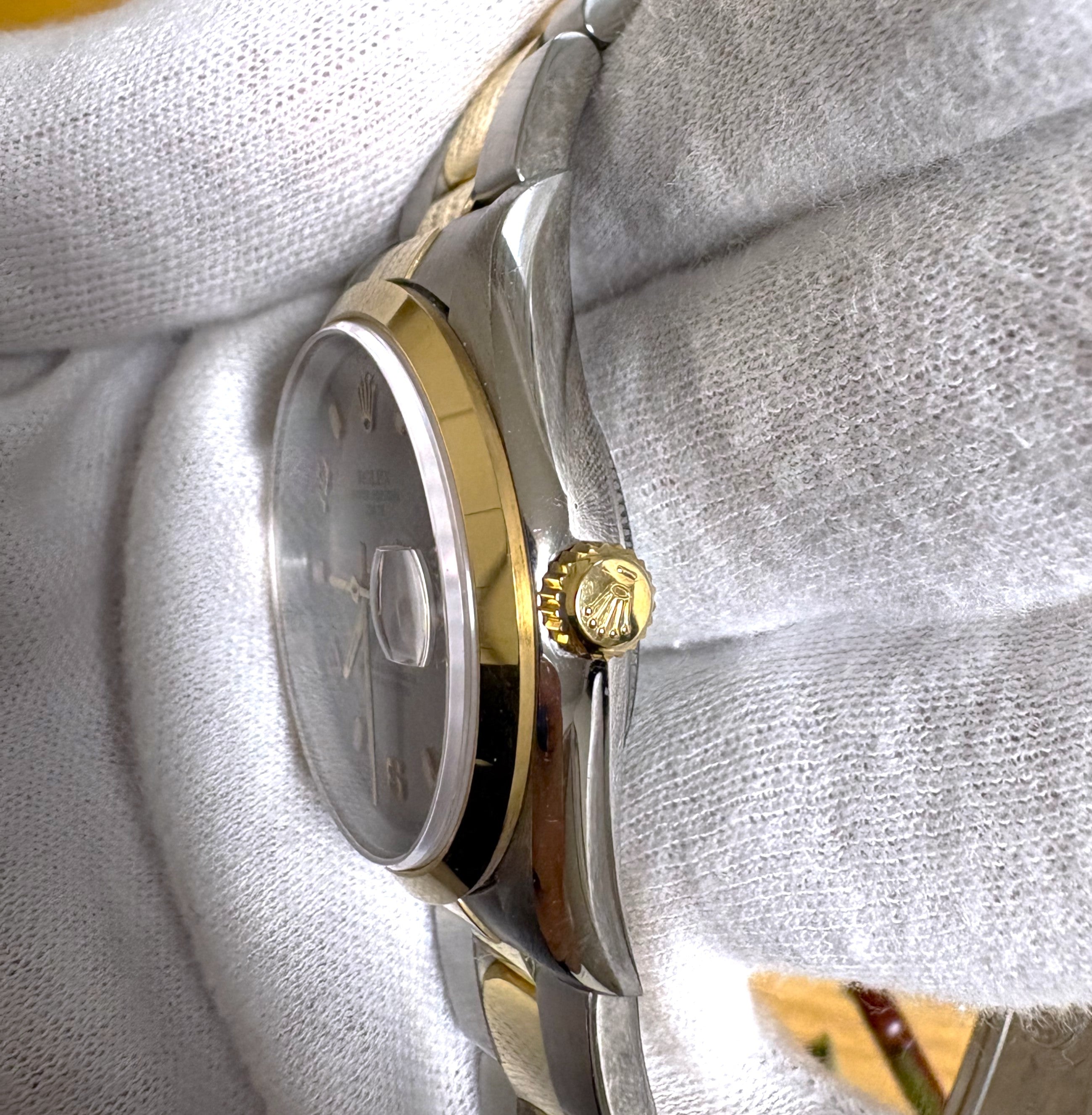 Rolex Oyster Perpetual Date Grey Dial 15203 Unworn with papers