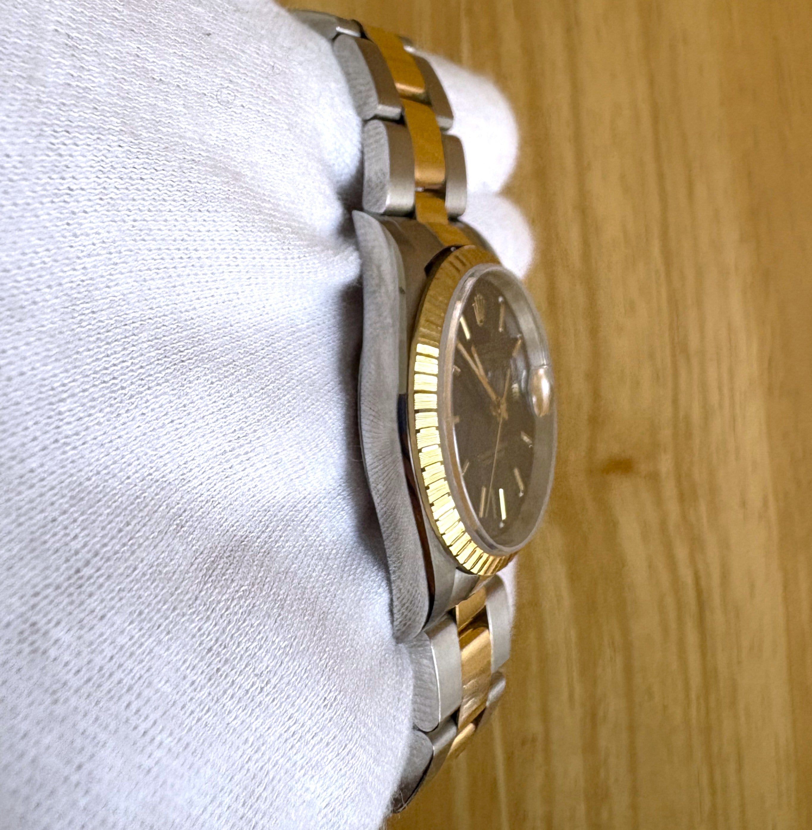Rolex Oyster Perpetual Date Black Dial 15223 Unworn