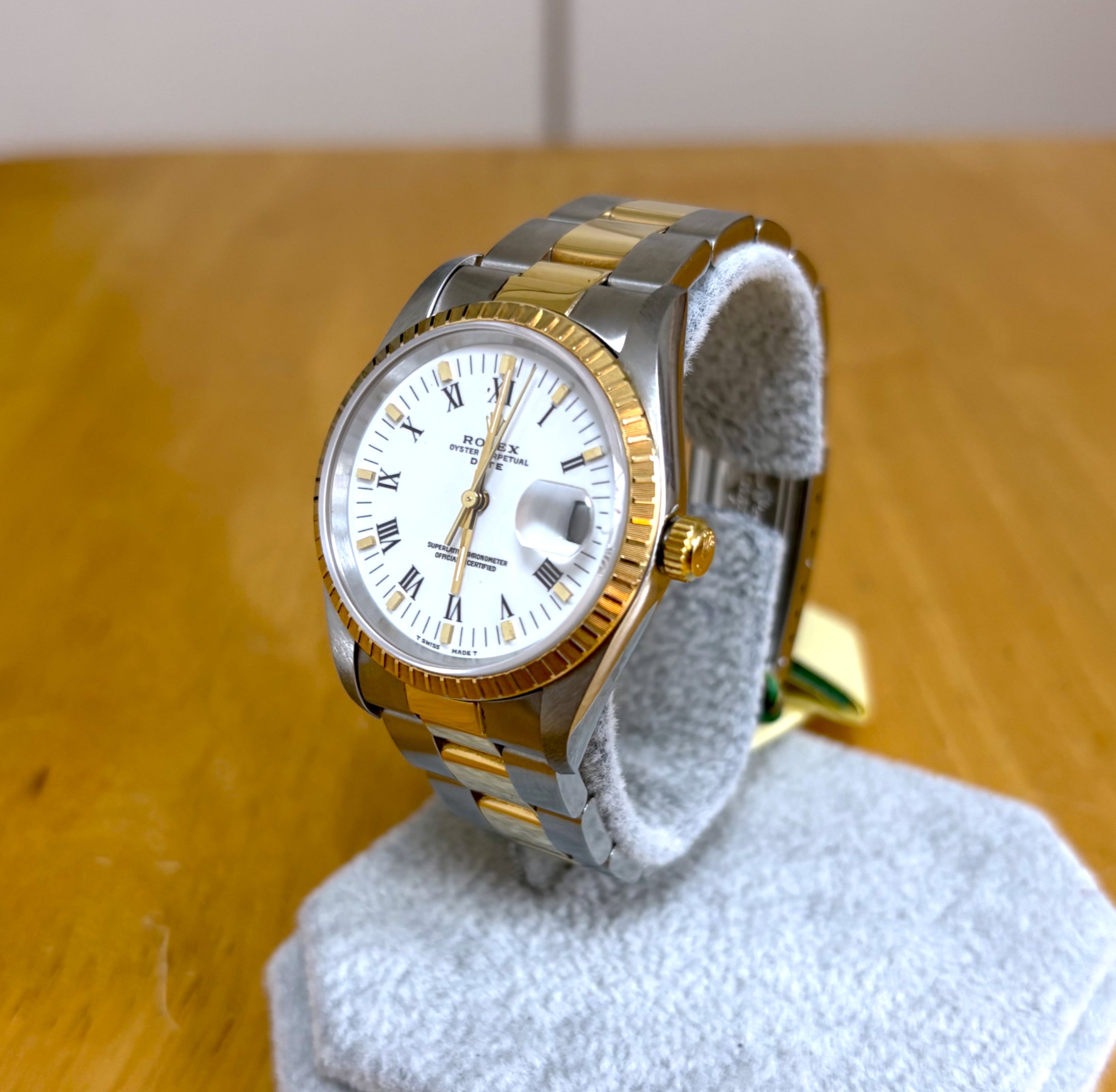 Rolex Oyster Perpetual Date White Dial 15223