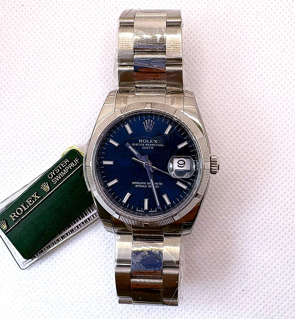 Rolex Oyster Perpetual Date Blue 115210
