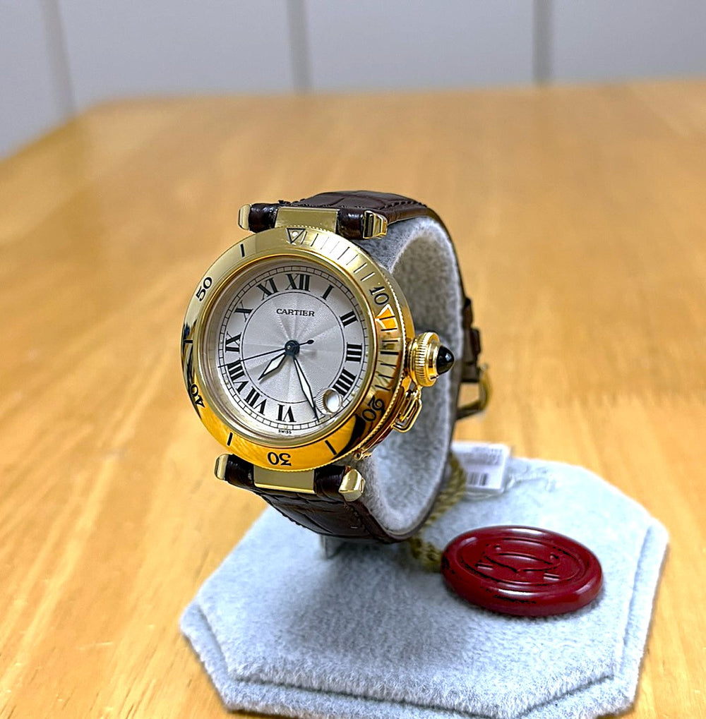 Cartier Pasha 38mm W3004856 – 18K Yellow Gold – Automatic Unworn / Full Set