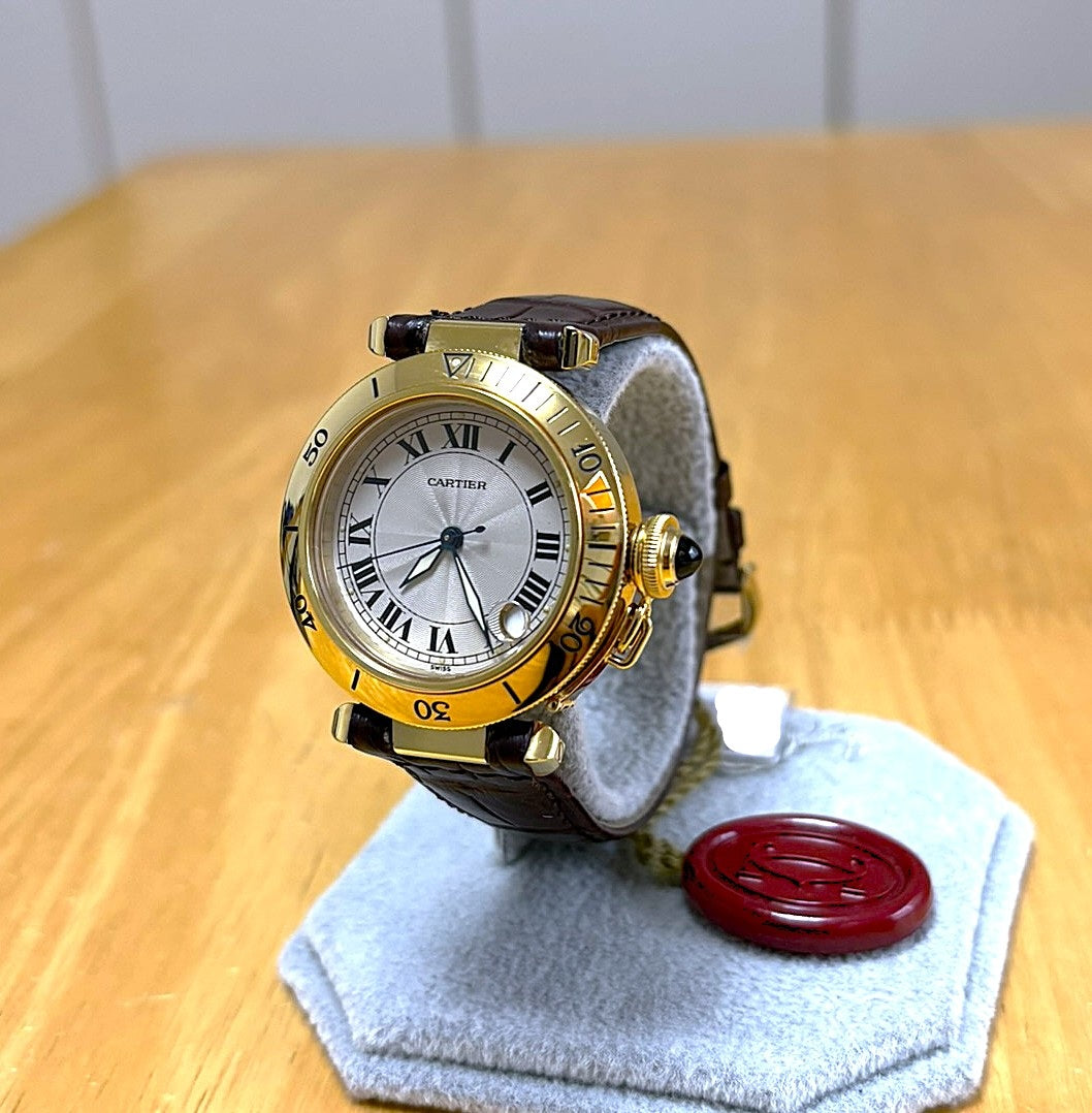 カルティエ パシャ 38mm W3004856 – 18Kイエローゴールド – 自動巻き 未使用 / フルセット
