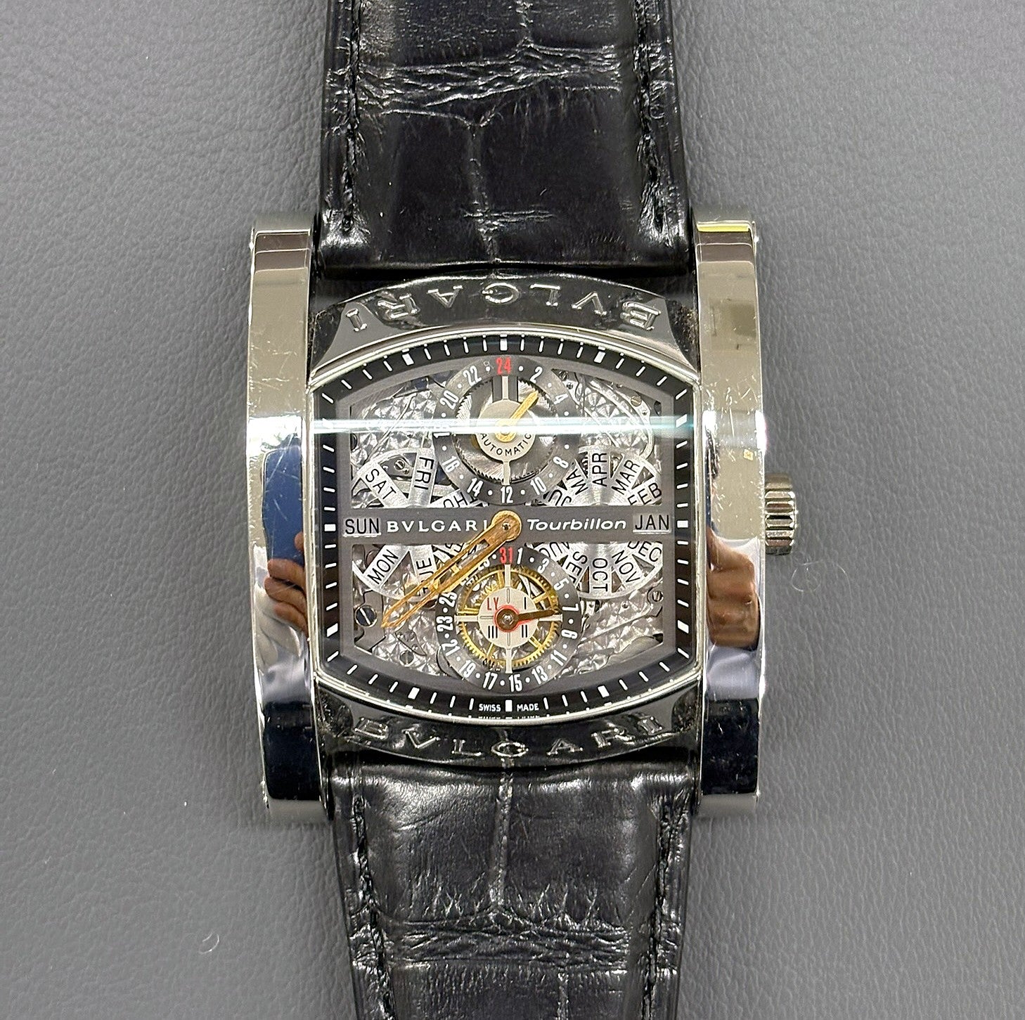 Bvlgari Assioma Tourbillon Automatic AA48C5PLTBSK Used Very Good Condition Full Set