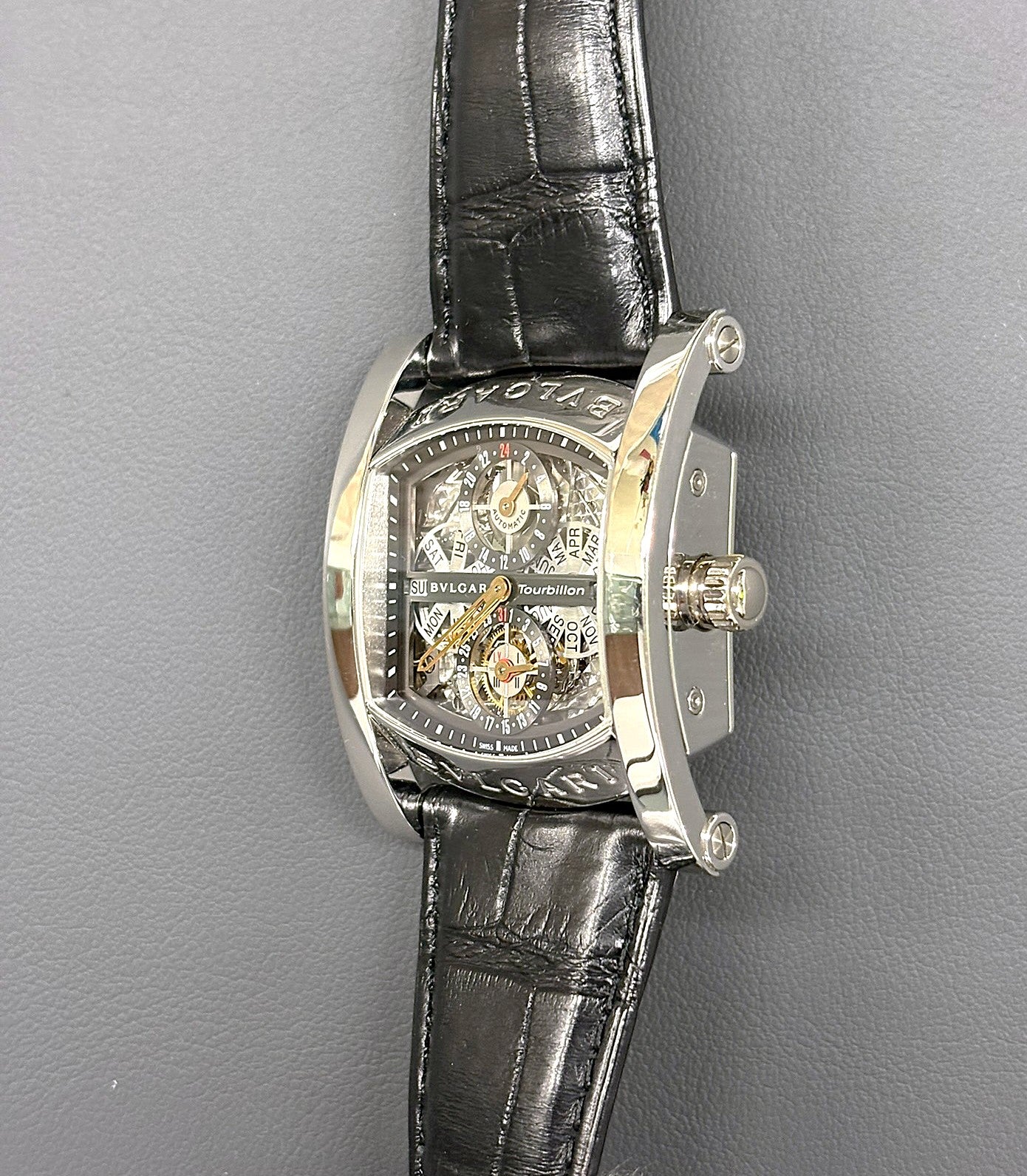 Bvlgari Assioma Tourbillon Automatic AA48C5PLTBSK Used Very Good Condition Full Set