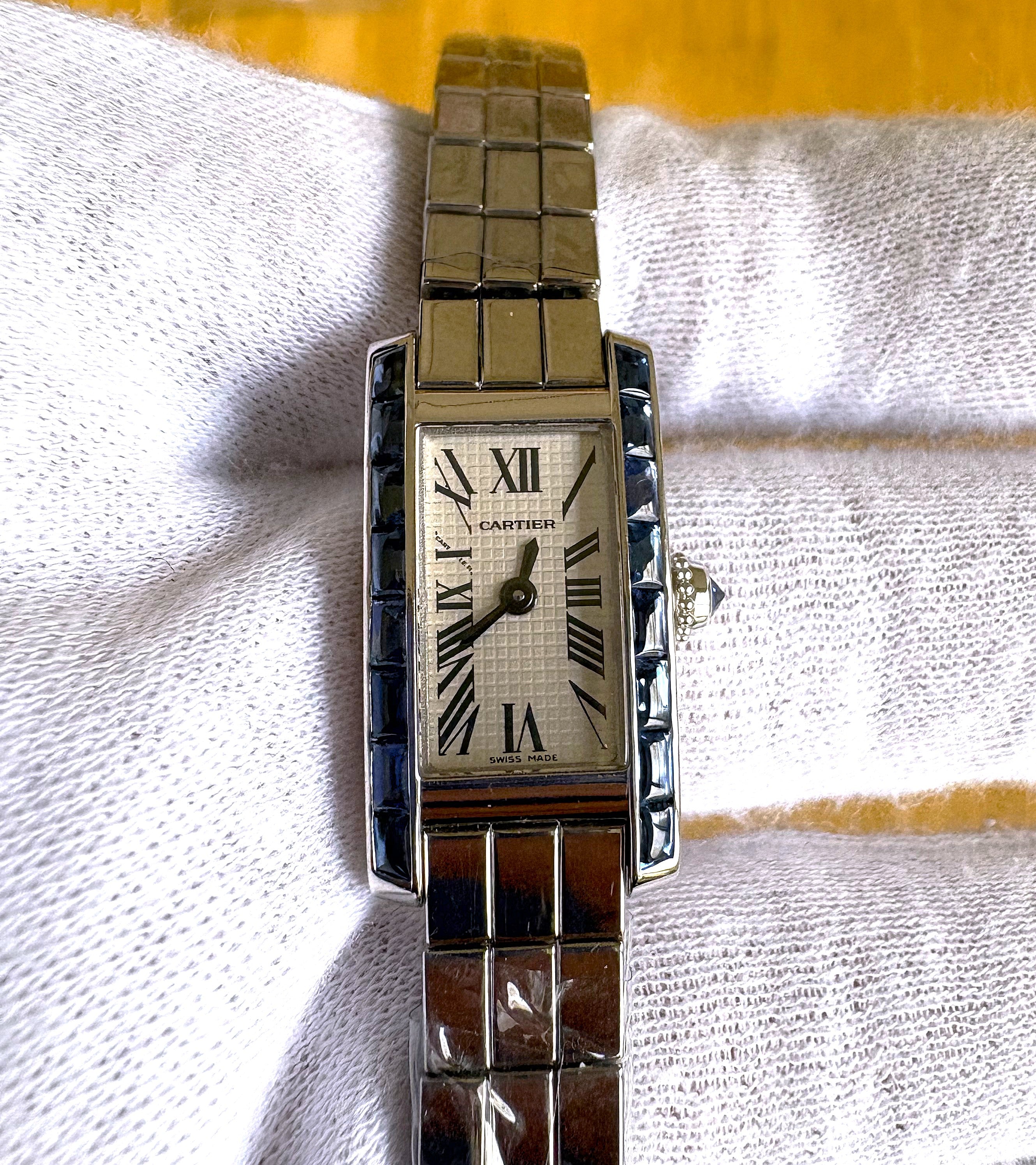 Cartier Tank White Gold Watch (used condition)