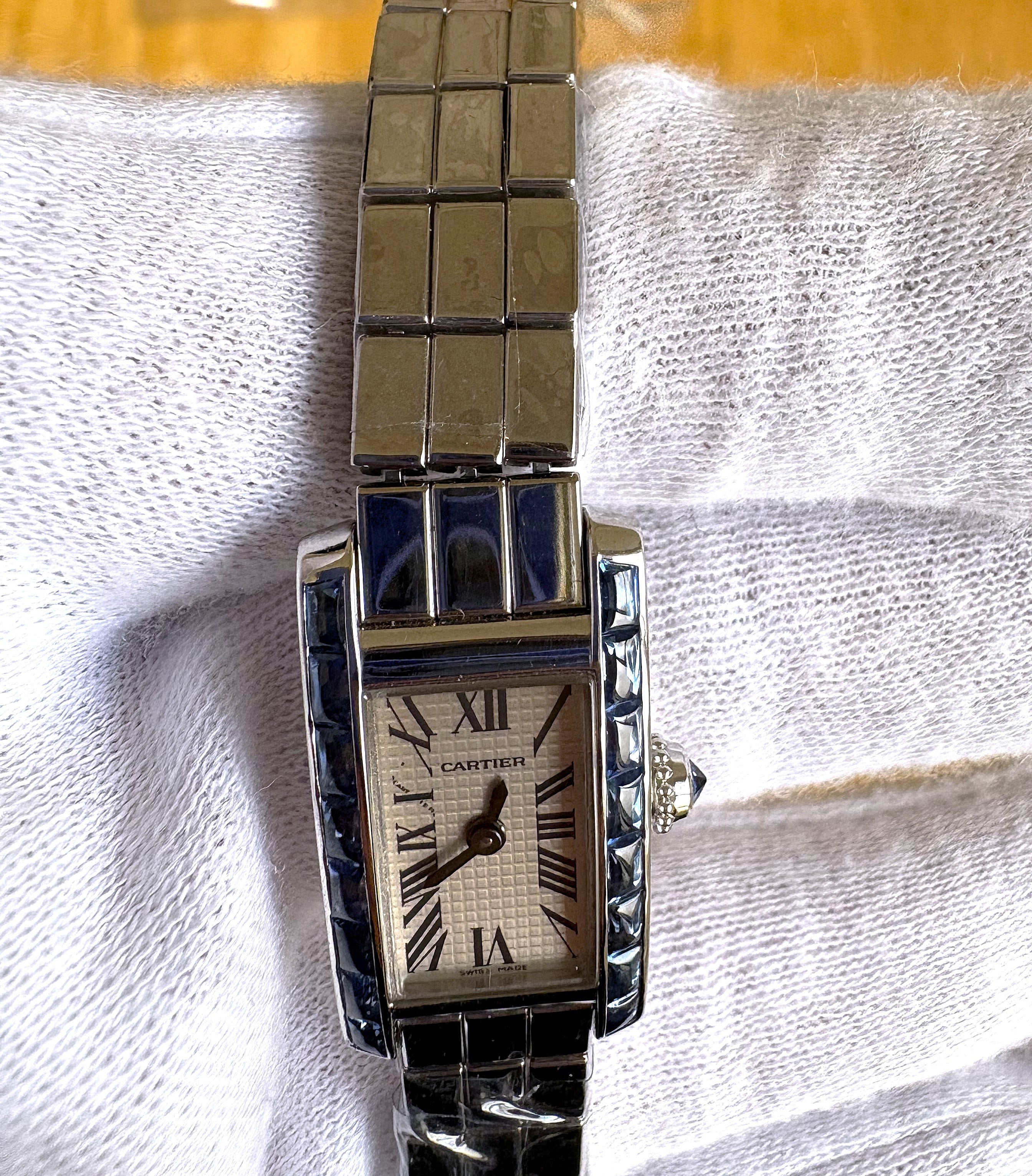 Cartier Tank White Gold Watch (used condition)