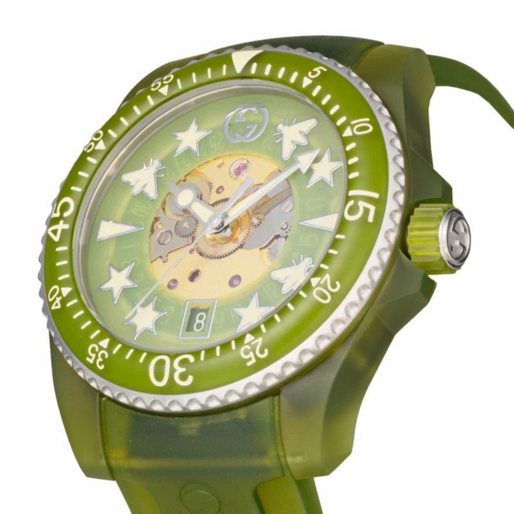 GUCCI Dive Automatic Green Dial Watch YA136345