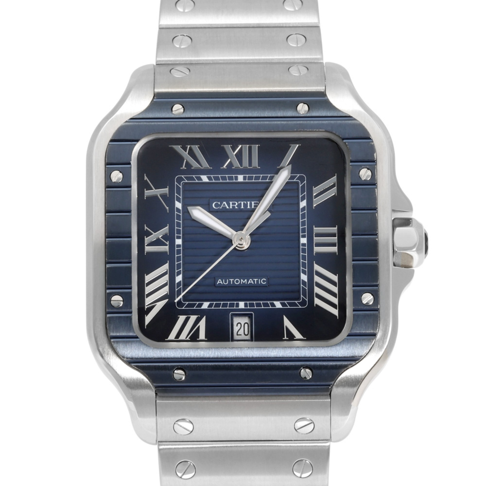 Cartier Santos De Cartier Blue Dial WSSA0048 Unworn / Full Set